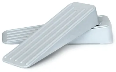 Produktbild von Hochwertige Türkeile aus Gummi, für den Innen- und Außenbereich, rutschfeste Türstopper für Böden und verschiedene Oberflächen, stabile Türstützen zum Offenhalten von Türen, 2 Stück (grau)