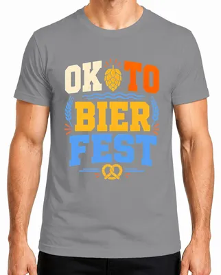 Produktbild von OKTO BIER FEST Bayern Party Trachtenshirt Lederhose Herren T-Shirt, Grau, 3XL