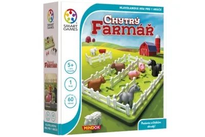 Produktbild von Klug Rätselspiel Kluger Landwirt – Tierställe bauen mit 3 Zäunen