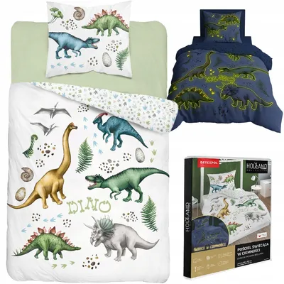Productafbeelding van Beddengoedset Detexpol, 160x200 cm, katoen, met dinosaurusprint