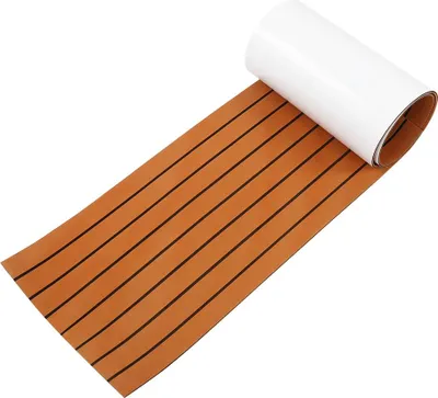 Image de Tapis de sol en mousse EVA autocollant pour bateaux, antidérapant, marron, pour terrasse de yacht de marine, 240 x 45 x 0,6 cm