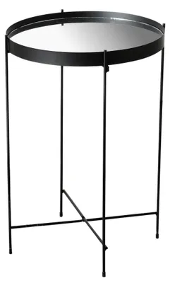 Zdjęcie produktu dla Stolik pomocniczy, metal, czarny, wysokość 60 cm, MALCOLM