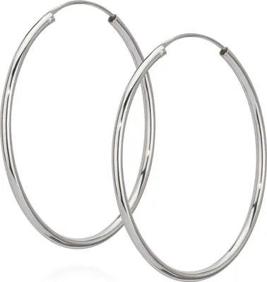 Produktbild von Paar 925 Sterling Silber Creole Ohrringe Ohrschmuck Ohrhänger 40mm 7405