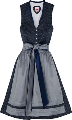 Produktbild von Spieth & Wensky Dirndl Dilliane Midi-Dirndl Kleid 2-teiliges Trachtenkleid Rocklänge 60cm, Farbe:Dunkelblau, Größe:42/XL