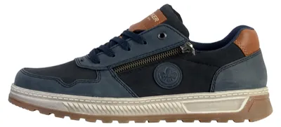 Image de Chaussures Rieker Bastia Namur pour hommes, chaussures à lacets, couleur bleue, style décontracté