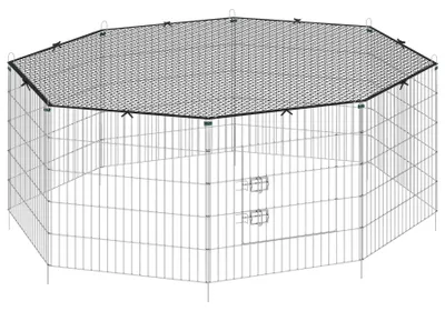 Produktbild von tectake® Freilaufgehege Hopper aus 8 Gitterelementen 145 x 73 cm