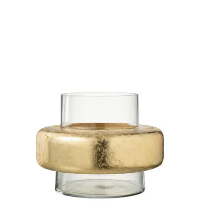 Produktbild von J-Line Vase Zylinder Ring Glas Transparent