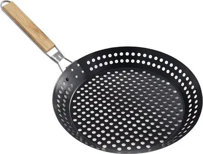 Produktbild von Gusseisen Grillpfanne 30cm Antihaft BBQ Pfanne