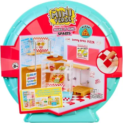 Image de Miniverse Spaces Starter Pack- Pizza, Café, 8 an(s), Multicolore, Plastique