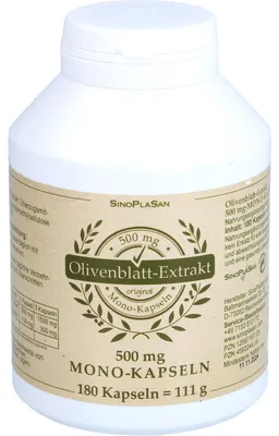 Produktbild von SinoPlaSan Olivenblatt-Extrakt Mono-Kapseln, 180 St. Kapseln