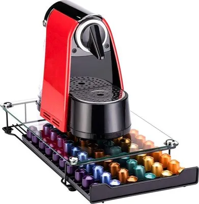 Produktbild von Famanu Kaffeekapsel Halter Organizer aus Kristallglas - 60 Pods