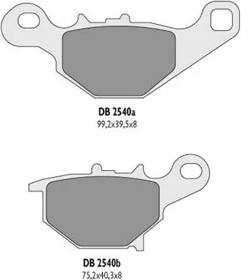 Produktbild von Bremsbeläge Kh401 Für Suzuki Rm 85 Hinten - Ersetzt Db2540Mx-D Und Db2540Qd-D
