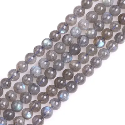 Imagen del producto de Collar de cuentas de labradorita de 6 mm para la creación de joyas