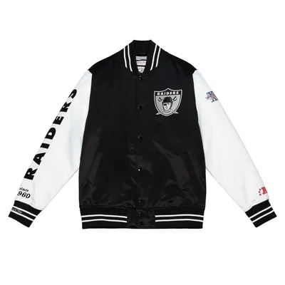 Produktbild von Las Vegas Raiders NFL Mitchell & Ness Team Origins Varsity Satin Jacke-M