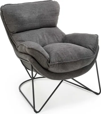 Produktbild von Halmar Design Sessel Volker - dunkelgrau / schwarz
