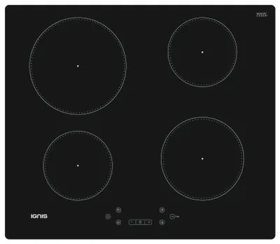 Produktbild von Ignis GS 09Q60 NE, Schwarz, Integriert, 60 cm, Zonen-Induktionskochfeld, Glaskeramik, 4 Zone(n)