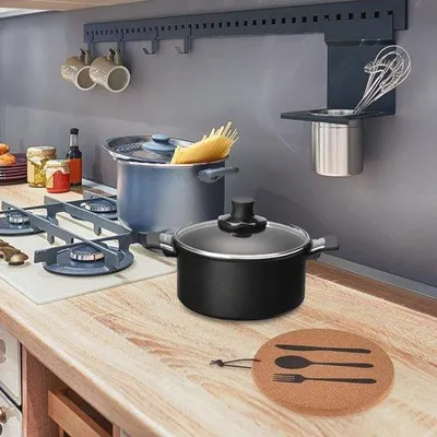 Productafbeelding van Set van 2 Onderzetters van Kurk – Hittebestendig en Antislip – 19 cm Diameter