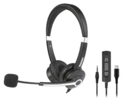 Image de Hamlet Casque Professionnel Biaural Avec Microphone HHEADM-UJX USB-A USB-C Jack 3.5 Mm