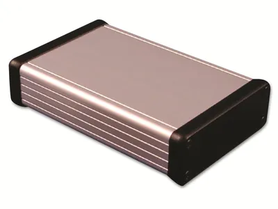 Produktbild von HAMMOND Profil-Gehäuse,1455J1202, Extruded Aluminium, klar Aluminium, IP54, 120x78x27 mm