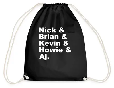 Produktbild von Spreadshirt Boyband Fanartikel 90er Turnbeutel, One size, Schwarz