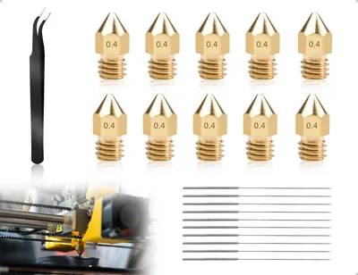 10er Set Messingdüsen für MK8 Extruder, kompatibel mit Makerbot