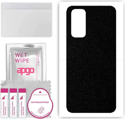 Produktbild von apgo Rückseite Schutzfolie, Skin, kompatibel mit Xiaomi Redmi Note 11S, Hinten Displayschutzfolie aus Vinylfolie, kratzfest, einfache Montage - Mattschwarz