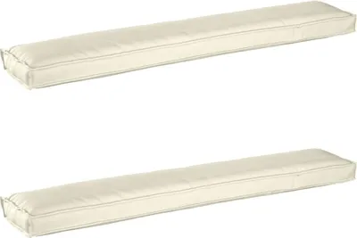 Image de vidaXL Set de coussins pour palettes 2 pièces Crème 200 x 40 x 8 cm Tissu Oxford
