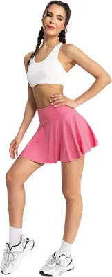 Produktbild von Tenisová sukňa - Dámska športová sukňa so šortkami a taškou - SKORTIFY Pink S/M