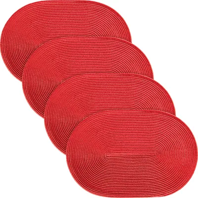 Produktbild von Erwin Müller Tischset Amadora" 4er-Pack rot oval 30x45 cm"