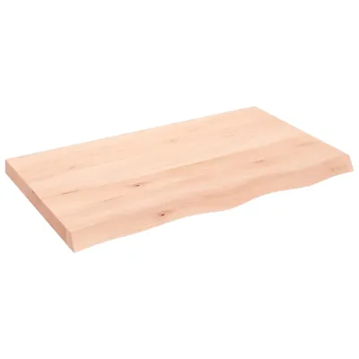 Produktbild von vidaXL Tischplatte 100x60x(2-6) cm Massivholz Eiche Unbehandelt