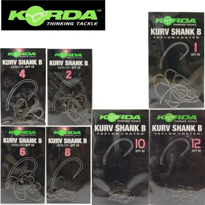 Produktbild von Korda Kurv Shank B Karpfenhaken (ohne Widerhaken), Größe:4
