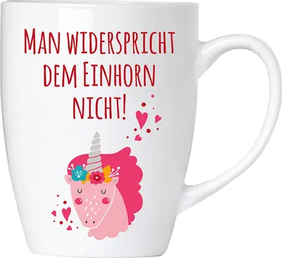 Produktbild von BRUBAKER - Man widerspricht dem Einhorn Nicht! - Kaffeetasse aus Keramik - 300 ml - Kaffeebecher