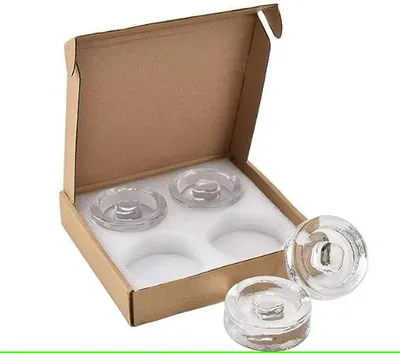 Produktbild von Glasgewichte 4er Set Ø 7 cm – Fermentation für Sauerkraut, Kimchi & Gemüse | lebensmittelecht, mit Griff, spülmaschinengeeignet