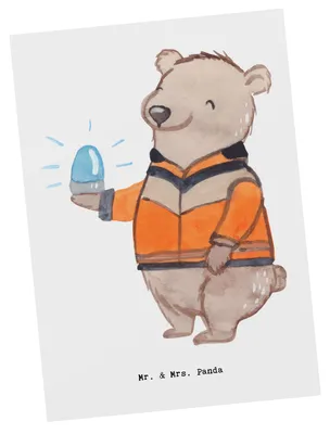 Produktbild von Mr. & Mrs. Panda Postkarte Rettungswagenfahrer Herz - Weiß - Geschenk, Grußkarte, Ansichtskarte, bildkarte, Ansichtskarten, Postkarten