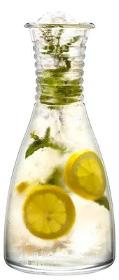 Productafbeelding van Stölzle Lausitz, 1 stuks glazen karaf "Summertime", inhoud 1 liter. Hoogwaardige glazen karaf, geschikt als waterkaraf, limonadekaraf of wijnkaraf. Breekvast en vaatwasmachinebestendig. Design: Zeemeermin. Artikelnummer: 508 00 66 #1