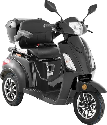 Obrázek produktu pro Těžká tříkolová mobilní skútry pro seniory a dospělé, nosnost 500 liber, dojezd 35 km, 3 rychlosti, 1000 W, terénní elektrický rekreační skútr, maximální stoupavost 20°.