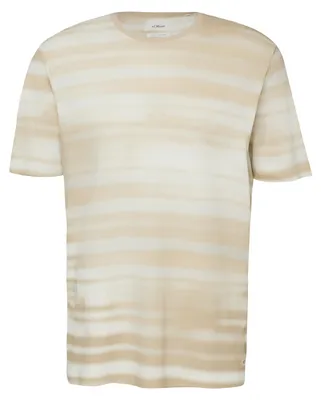 Produktbild von s.Oliver T-Shirt mit All-over-Print aus atmungsaktivem Baumwoll-Leinenmix