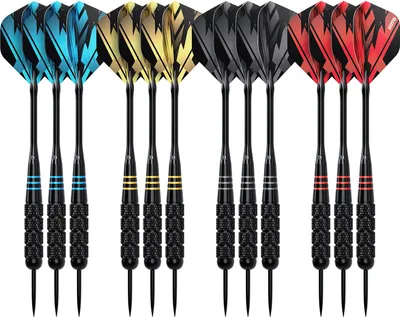 Produktbild von KOTO - Messing Multi Set Inkl. 4 Sets Schwarze Messing Darts (23 G.), 4 Sets Flights (100 Micron) + schwarze Aluminiumschäfte & KOTO - Dart Koffer