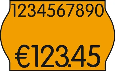 Immagine prodotto di METO 9420478 METO Preisetiketten leuchtorange permanent 26,0 x 16,0 mm, 18 Rollen