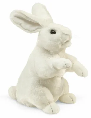 Produktbild von Folkmanis Handpuppe Weißer Hase stehend 2868