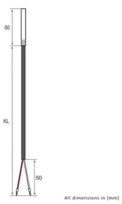 Produktbild von iOVEO 035HP06202 - NTC 20kOhm Temperaturfühler mit PVC-Leitung bis 105°C, Temperatursensor, Fühler, Heizung, NTC, 2 Meter