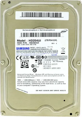 Produktbild von Samsung EcoGreen F4 HD204UI 2TB interne Festplatte (8,8 cm (3,5 Zoll), 5400rpm, 8,9ms, 32MB Cache, SATA)