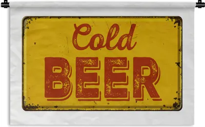 Produktbild von MuchoWow® Wandteppich Wandbehang Mancave - Metallschild - Vintage - Zitate 90x60 cm Tapisserie Dekoration Wandtuch - Wandskulpturen - Bildteppich