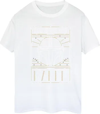 Produktbild von Star Wars - "The Mandalorian The Way" T-Shirt für Damen BI45917 (XL) (Weiß)