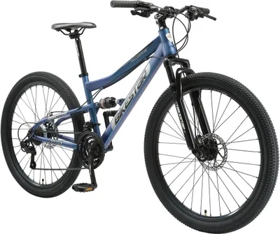 Produktbild von BIKESTAR Fully Mountainbike 26 Zoll | 15 Zoll Rahmen, 21 Gang Shimano Schaltung, Scheibenbremse | Blau