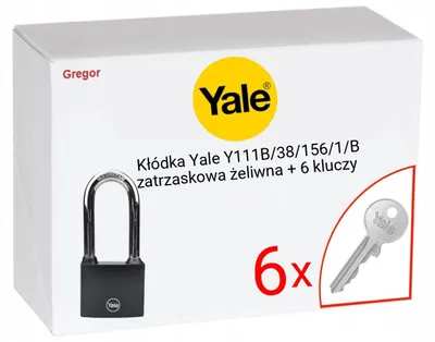 Produktbild von Yale Y111B/38/156/1/B Bügelschloss mit 6 Schlüsseln