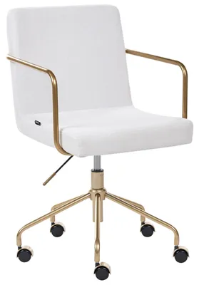 Produktbild von BELIANI Bürostuhl Cremeweiß Cord Gepolstert Höhenverstellbar Drehbar Bremsbare Rollen mit Armlehnen Modern Drehstuhl Büro Arbeitszimmer Homeoffice