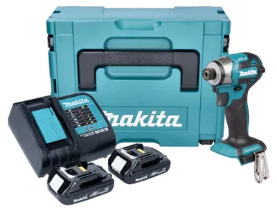 Zdjęcie produktu dla Makita DTD 173 SYJ akumulatorowy klucz udarowy 18 V 180 Nm 1/4" bezszczotkowy + 2x akumulator 1,5 Ah + ładowarka + Makpac