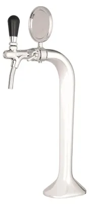 Image de Colonne biere, chromée, 1 ligne, élégante, "!" (Prix du coffret)