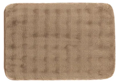 Produktbild von TENDANCE Badezimmerteppich Badematte taupe 40 x 60 cm Duschvorleger mit Felloptik Badvorleger
